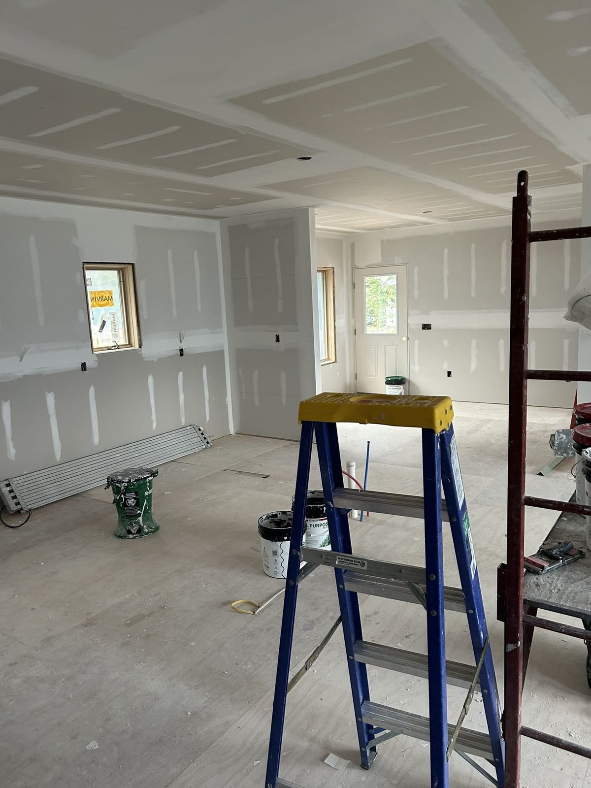 Drywall and prep work in a Lake George area home renovation